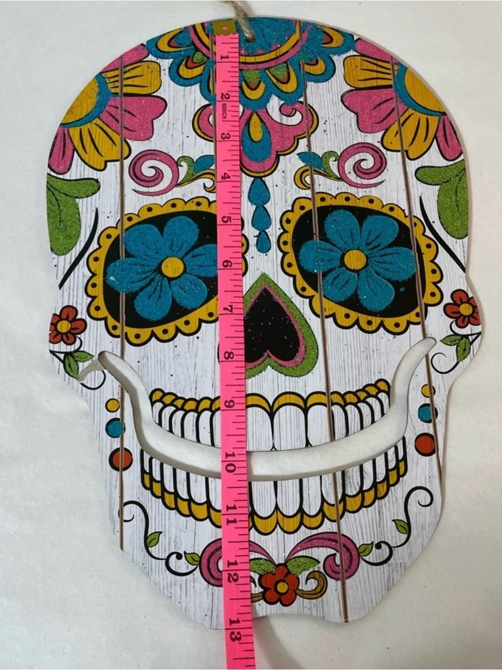 Skull-Shaped Hanging Plaque dia de los muertos